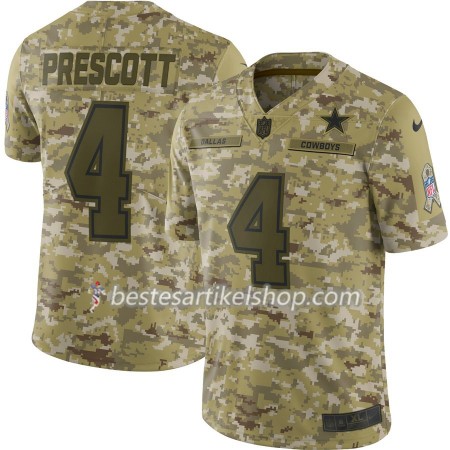 Herren Dallas Cowboys Trikot Dak Prescott 4 Nike Salute to Service